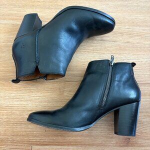 Frye Meghan Leather Heeled Ankle Booties Black Women’s Size 7 B
